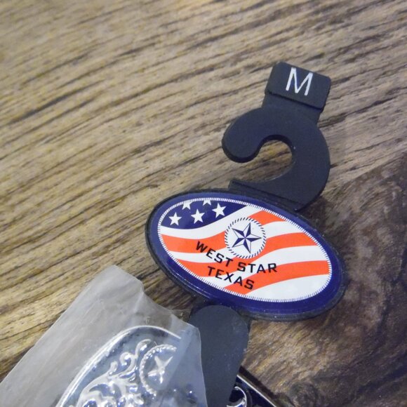 West Star Texas Black Genuine Leather Concho Belt Size Medium New - Picture 8 of 11